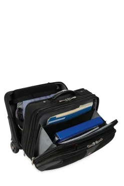 SWISSGEAR Wenger Patriot Wheeled Business Case With Removable Laptop Case - Black><noscript><img width=