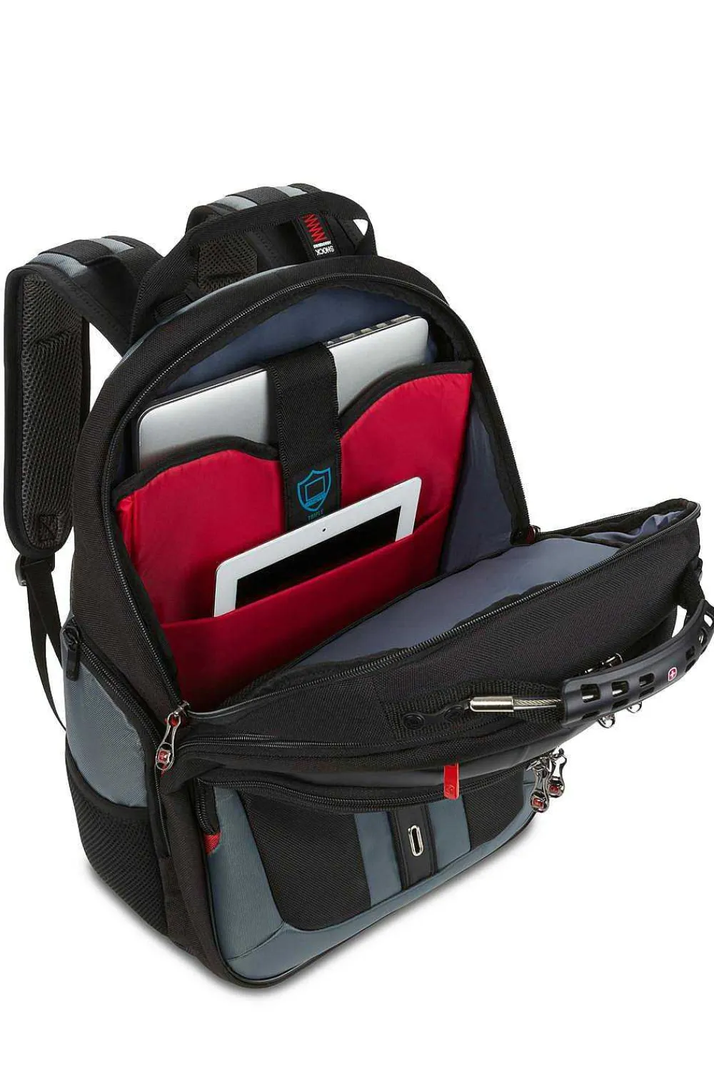 SWISSGEAR Wenger Pegasus 17 Inch Laptop Backpack - Black/Blue> Tablet Friendly