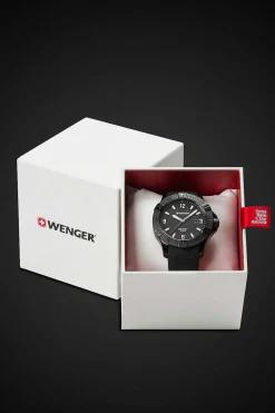 SWISSGEAR Wenger Seaforce Watch - Black With Black Dial And Black Silicone Strap> New Arrivals