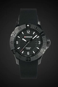 SWISSGEAR Wenger Seaforce Watch - Black With Black Dial And Black Silicone Strap><noscript><img width=