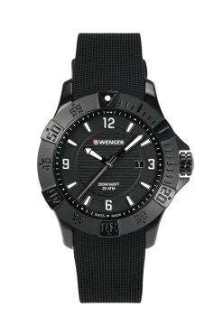 SWISSGEAR Wenger Seaforce Watch - Black With Black Dial And Black Silicone Strap><noscript><img width=