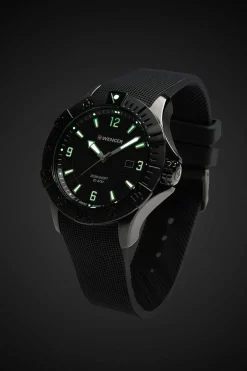 SWISSGEAR Wenger Seaforce Watch - Black With Black Dial And Black Silicone Strap><noscript><img width=