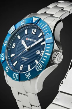 SWISSGEAR Wenger Seaforce Watch - Stainless Steel With Blue Dial And Stainless Steel Bracelet><noscript><img width=