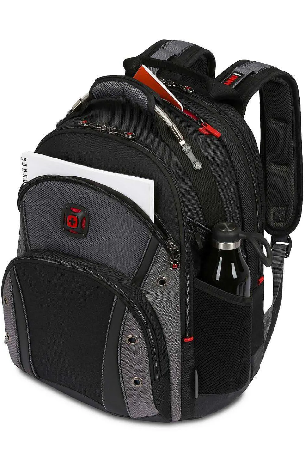 SWISSGEAR Wenger Synergy Pro 16 Inch Laptop Backpack - Black/Gray> Laptop Friendly