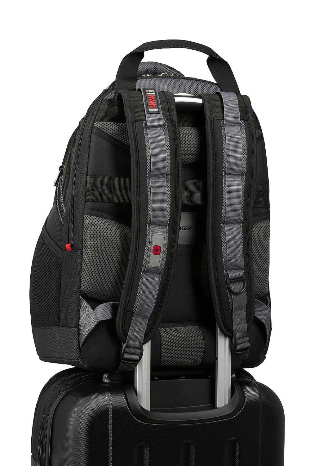 SWISSGEAR Wenger Synergy Pro 16 Inch Laptop Backpack - Black/Gray> Laptop Friendly