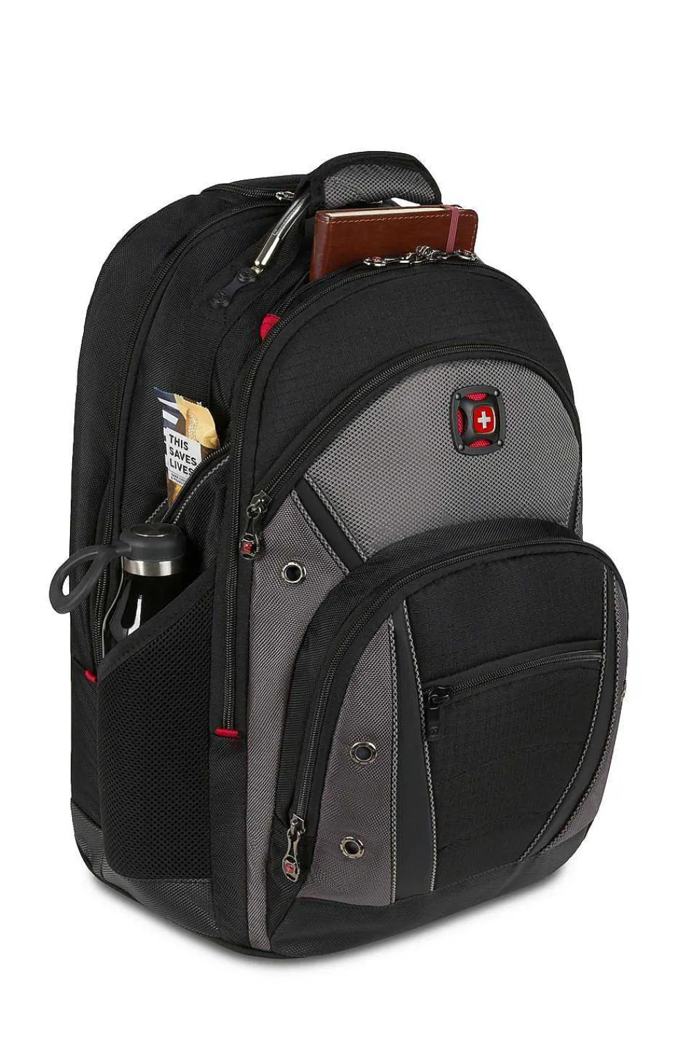 SWISSGEAR Wenger Synergy Wheeled 16 Inch Laptop Backpack - Black/Gray> Wenger Backpacks